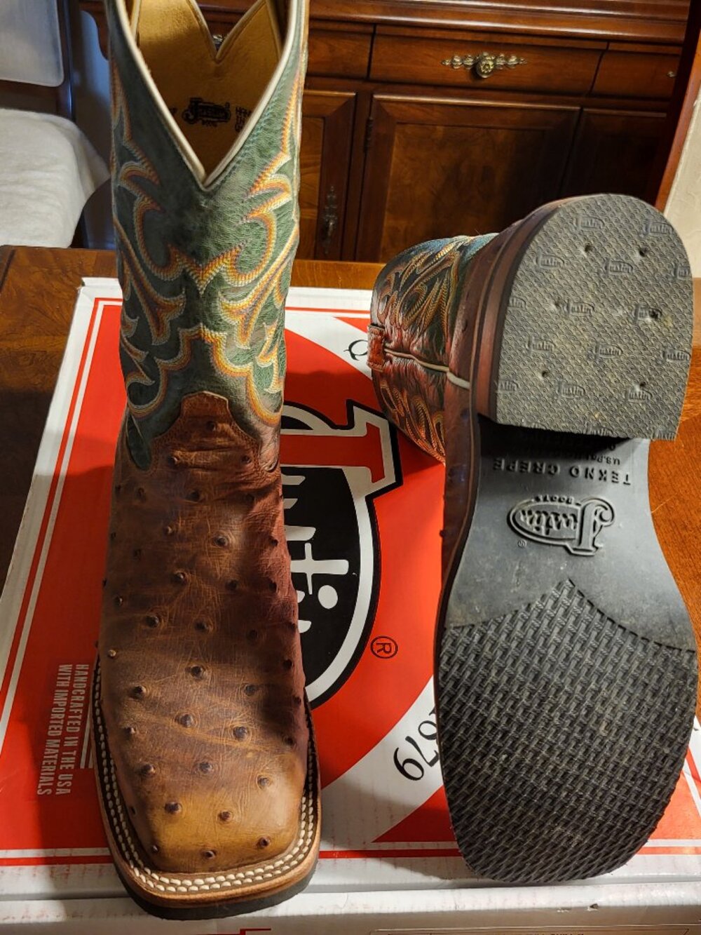 Justin Full Quill Ostrich Boots (womens)
